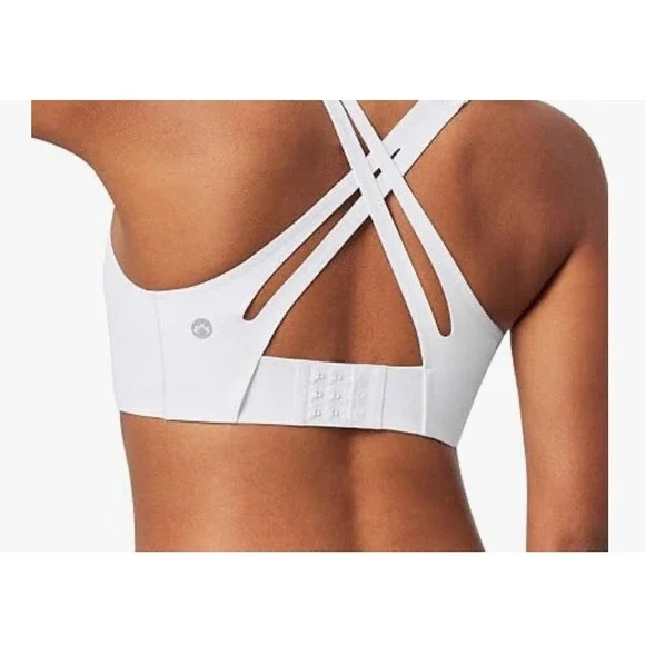 Healthyoga White Athletic Sports Bra Support Medium Impact Breathable NWT - Picture 2 of 6